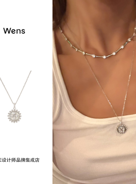 Dare买手店 Wens Jewels极光贝母四叶草金币项链原创设计小众首饰