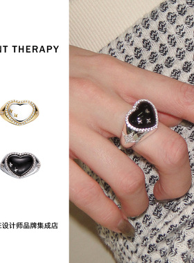 【5折】MINT THERAPY 膨胀闪耀大爱心戒指金属设计饰品甜美