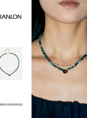 Dare买手店 iranlon自然论 蓝色方糖项链串珠百搭小众设计感首饰