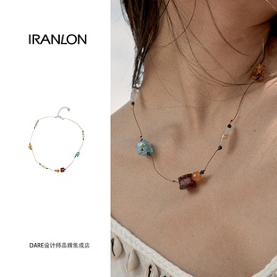 Dare买手店 iranlon自然论 细丝天然琉璃玛瑙项链度假风小众设计