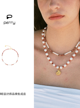 perry京都樱花项链串珠锁骨链