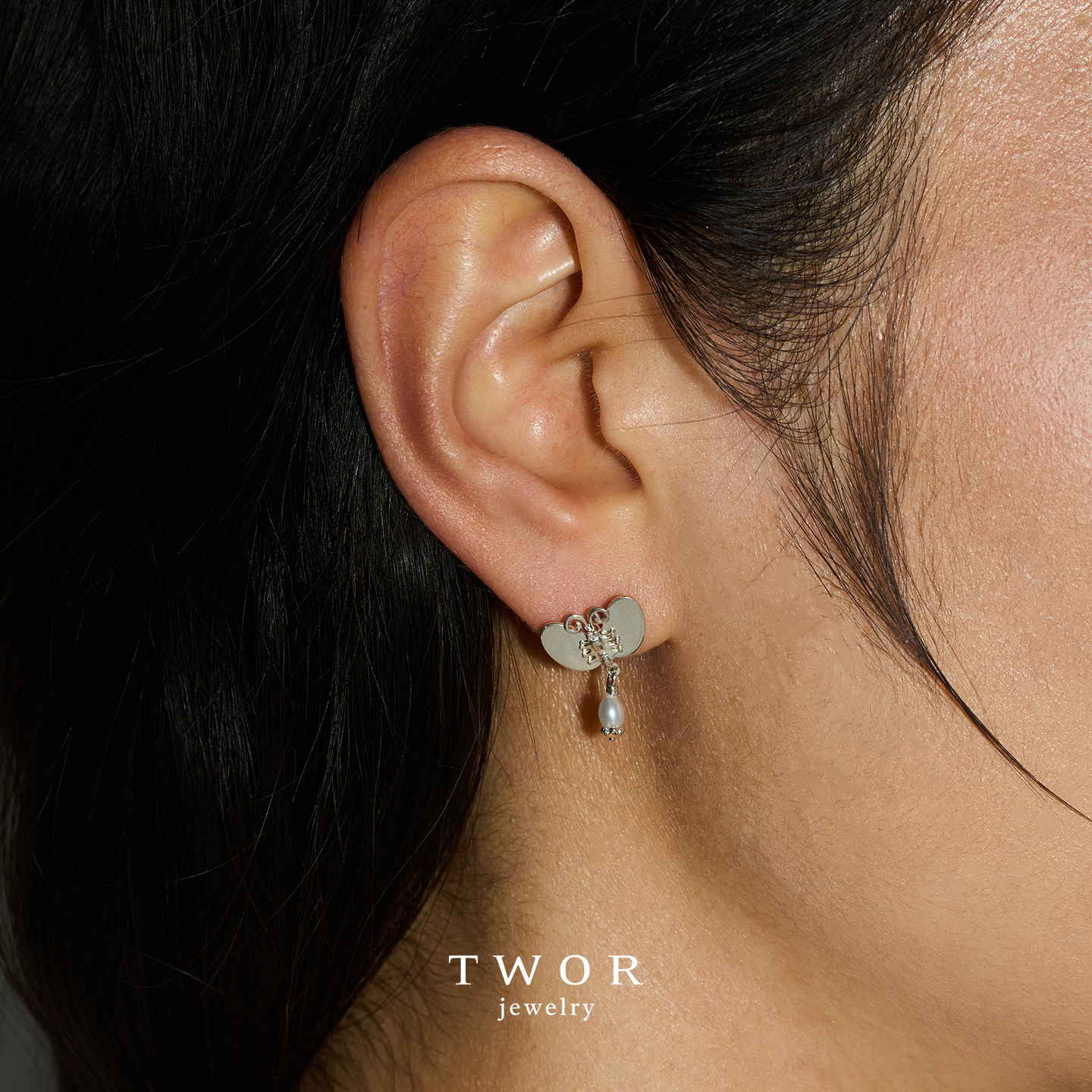 Dare买手店 TWOR正品银翅蝴蝶珍珠耳环925银复古原创设计小众首饰,饰品/流行首饰/时尚饰品新,耳环,淘宝优惠券,粉丝福利购,淘宝优惠卷