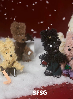 Dare买手店SFSG 圣诞系列潦草小狗包包挂件小众可爱配饰挂饰原创