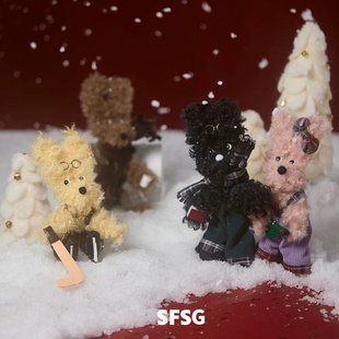 Dare买手店SFSG 圣诞系列潦草小狗包包挂件小众可爱配饰挂饰原创