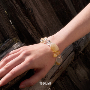 Dare买手店 粒予LIYU 扶光水晶手串黄水晶招财富贵串珠度假首饰女
