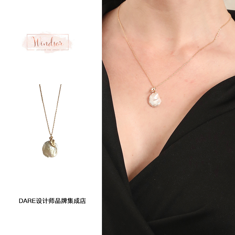 windsor花瓣珍珠项链锁骨链