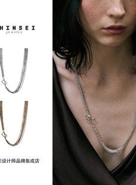 Dare买手店 森制SHINSEI正品水波流苏长款毛衣链首饰925银精致