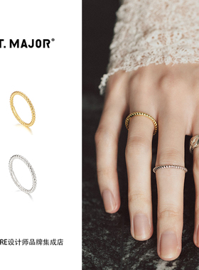 Dare买手店 T.MAJOR 缠绕编织百搭细戒指纯银小众设计高级感首饰