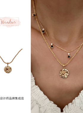 Dare买手店 LHwindsor温莎珠宝玫瑰花项链金色叠戴度假风欧美饰品