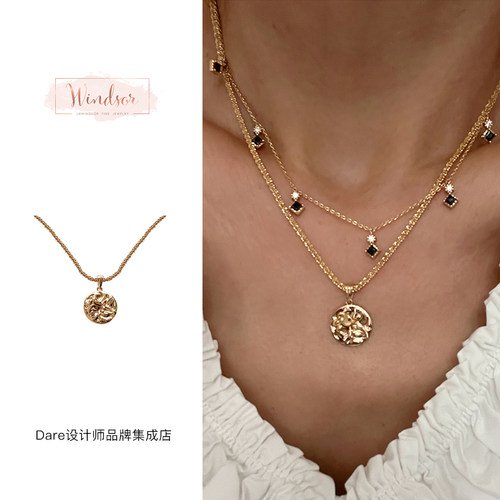 lhwindsor温莎玫瑰花项链锁骨链