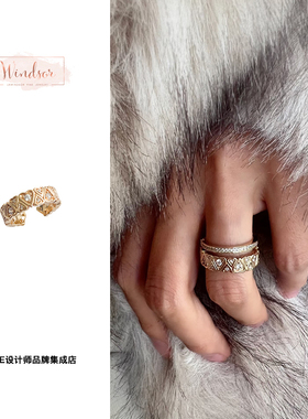 Dare买手店 LHwindsor温莎珠宝满心戒指复古金色小众百搭饰品首饰