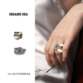 sea旋涡戒指组珐琅复古法式 Dare买手店 sesame 高级小众原创饰品