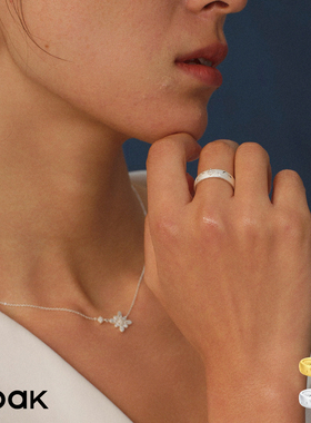 Dare买手店 ooak 白日烟花雨雕金开口戒原创设计小众饰品925银女