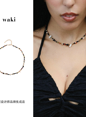 Dare买手店 waki 佩尼达假日天然石串珠度假饰品叠戴项链饰品原创