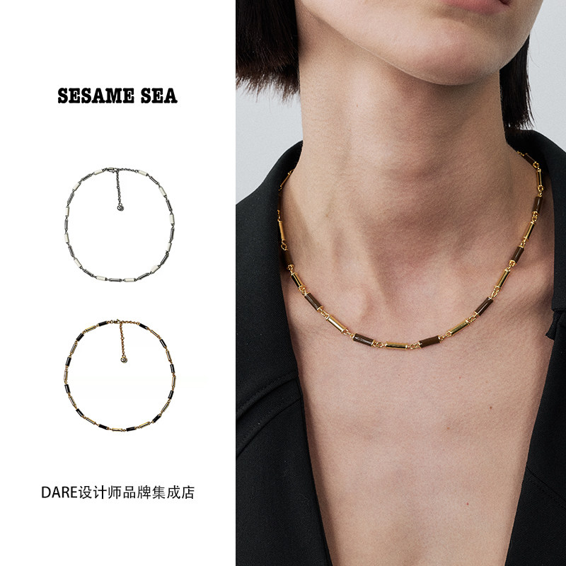 Dare买手店 sesame sea 间隔桶珠项链原创小众复古民族轻奢首饰