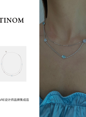 Dare买手店 TINOM 冰点项链蓝色chocker小众原创设计饰品首饰百搭