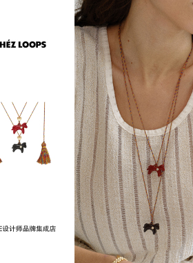 CHEZLOOPS 热情奔跑小马项链旷野奔跑小马项链民族风新年复古首饰
