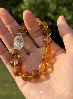 Dare买手店 粒予LIYU 金满仓黄塔晶手串招财富贵中式原创串珠首饰