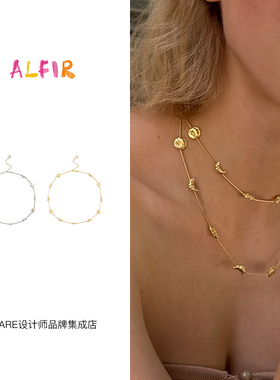 Dare买手店 alfir 正品 面包吊坠项链欧包牛角包欧美金色饰品韩系