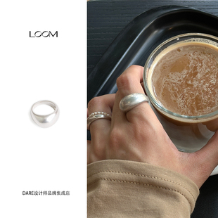 正品 熔岩流动造型宽戒纯银ins风复古百搭首饰 LOOM Dare买手店