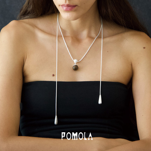 Dare买手店 POMOLA 沉香木质感垂坠项链原创设计高级复古饰品首饰