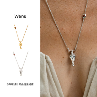 瓶 Jewels 系列细颈瓶可调节项链红玛瑙金银女 Wens Dare买手店