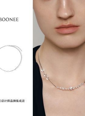 Dare买手店 Boonee 透珠多切面锆石拼接项链原创设计小众首饰高级