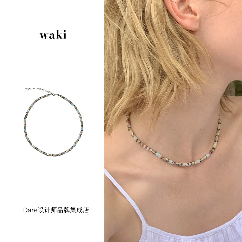 waki邦迪清晨串珠项链
