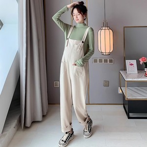 孕妇裤子秋季外穿怀孕休闲背带裤宽松大码长裤春秋简约百搭孕妇裤