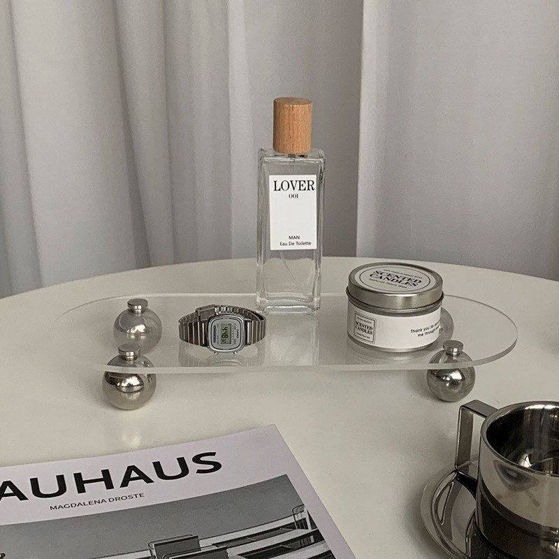 ins风亚力克透明电镀色脚托盘家居香薰香水化妆品摆件收纳盘,居家布艺,收纳盒,淘宝优惠券,粉丝福利购,淘宝优惠卷