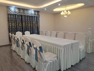 会议桌布餐饮桌裙签到台台裙会展办公桌罩布长方桌套罩支持定制