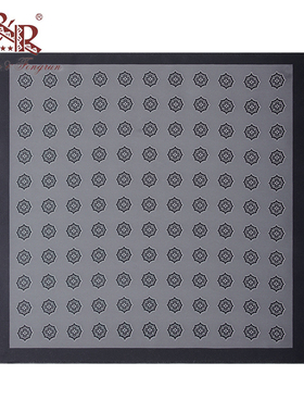 美国品牌尾货雪纺黑紫色渐变色印花小方巾西装领巾33*33CM外贸单