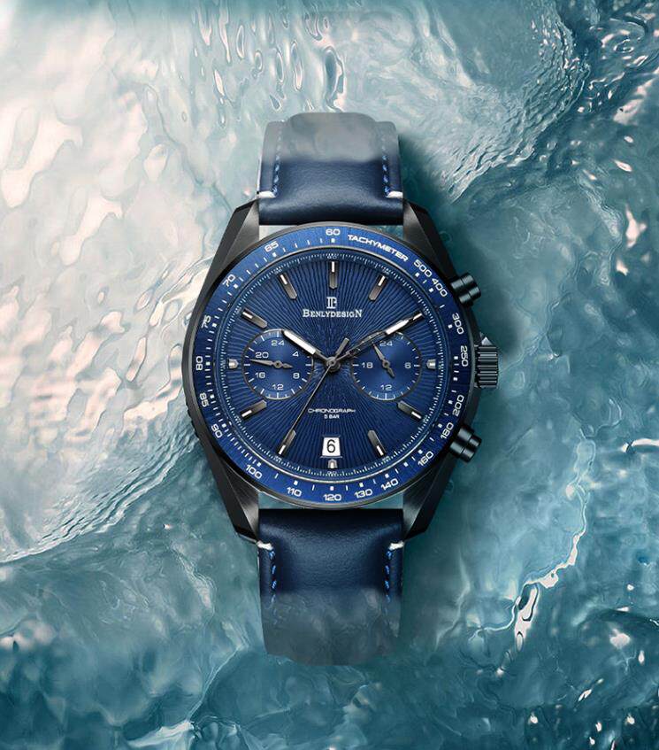 新款宾利手表男时尚休闲皮带运动防水夜光多功能石英表男士2105