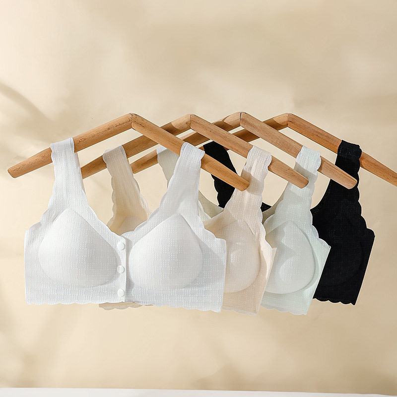 薄杯背心式收副乳小胸聚拢少女文胸无钢圈日系少女舒适透气内衣
