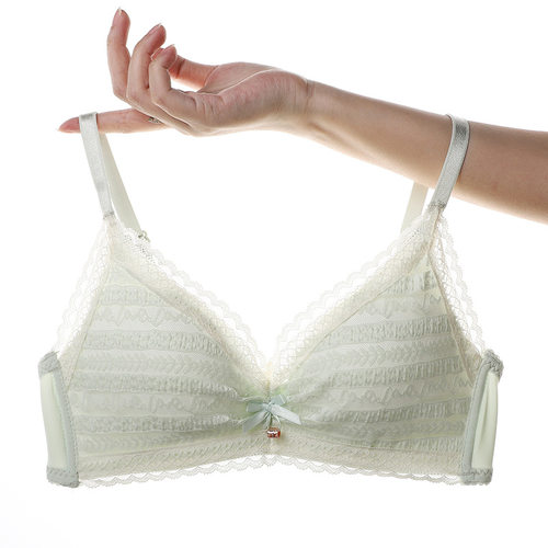 蝴蝶结日系性感聚拢内衣套装无钢圈透气文胸蕾丝花边美背文胸套装