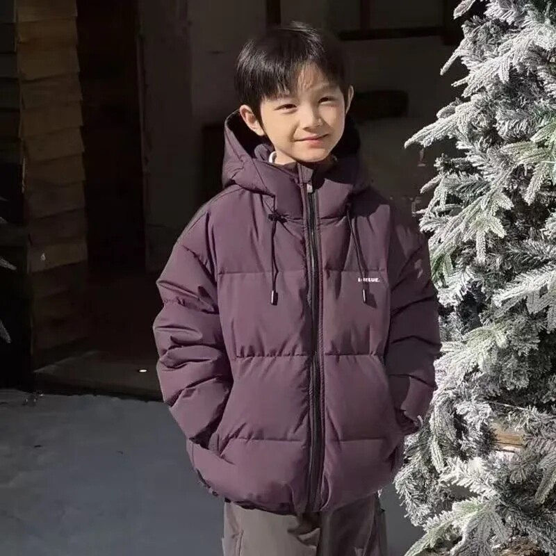新款小男孩儿童男童棉服加厚衣服棉袄保暖冬装韩版外套连帽童装