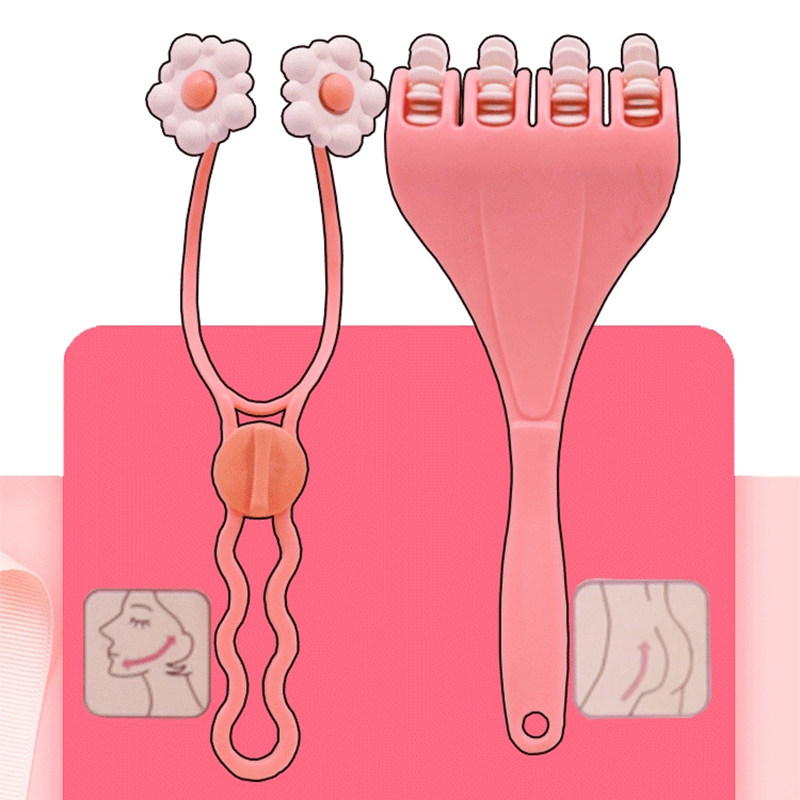 瘦脸神器滚轮按摩仪器手动臀部按摩器腿部经络美臀简易按摩器