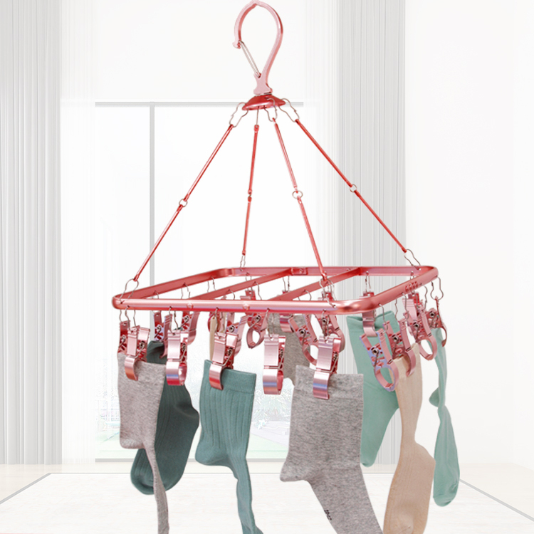 防风晒袜子晾晒衣架多夹子多功能