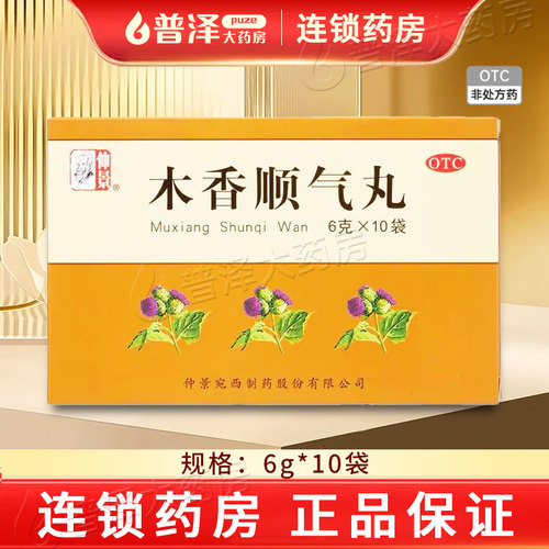 【仲景】木香顺气丸6g*10袋/盒