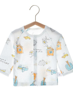 春秋夏季长袖薄款纯棉空调服