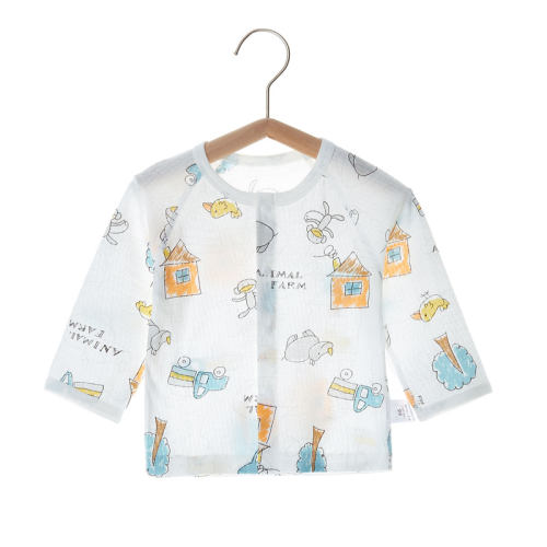 春秋夏季长袖薄款纯棉空调服