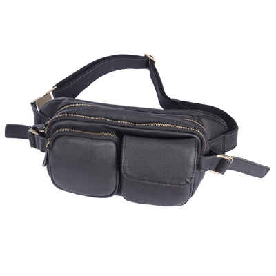 实用耐磨生意收钱头层牛皮工具包