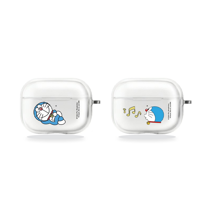 新款可爱卡通多啦A梦叮当猫AirPods Pro3代透明保护套AirPods4个性适用AirPods Pro2苹果无线降噪耳机软壳三5