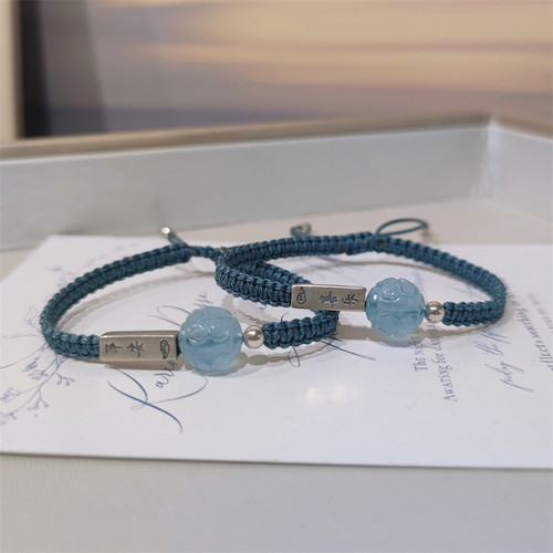 海蓝宝平安喜乐手链吉祥补水