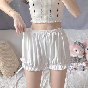 防走光可外穿保险裤 白色宽松灯笼短裤 女夏薄款 南瓜裤