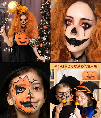 Физиологичная окрашенная пигментированная масляная краска для лица, xэллоуин, косплей