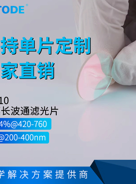 LP410 镀膜长波通 T＞94%@420-760，OD5@200-400nm 厚度1mm