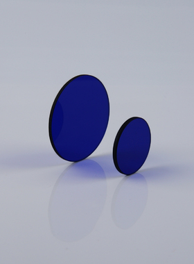 蓝光滤光片 QB5有色光学玻璃  蓝色玻璃 蓝色带通滤光 Φ40.5*2mm