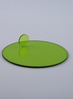 LB10绿色滤光片 透过绿光镜片 绿玻璃圆形 82*2.5 100*2.5 80*2.5