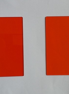 CB565 滤光片 橙色玻璃 CB5 长波通滤光片 前截止80*35*2mm